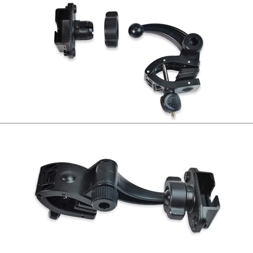 TWAYRDIO Desktop Mount for Handheld Radio, Speaker Mic and CB Mic, 3-in-1 Multi-Purpose Adjustable Angle Holder Bracket for Motorola BaoFeng Retevis Yaesu HT Handhelds Two Way Radios Walkie Talkies