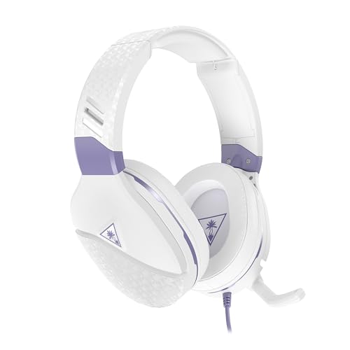 Turtle Beach Recon Spark Wired Multiplatform Gaming Headset, Xbox, PS5, PC | Xbox Series X|S, Xbox One, PlayStation, PS4, PC Splitter, Flip-to-Mute Mic, 40mm Speakers, Memory Foam Cushions, White Purple