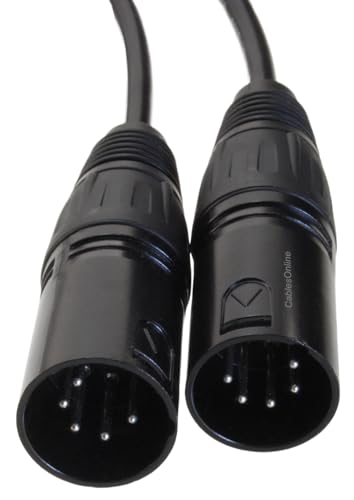 CablesOnline, 1ft XLR 5-Pin 1-Female to XLR 5-Pin 2-Male Y-Splitter Cable, X5-Y001
