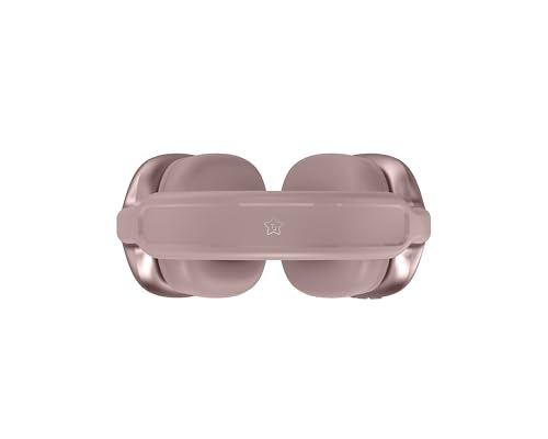 TJ Home Essentials Active Noise Cancellation Bluetooth Over Ear Headphones Leather Wireless Headset Wired Built-in MIC 24H Playtime High Res Audio Travel/Work/Students/Running/Gym((Pink) - color: Pink