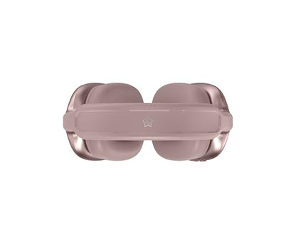 TJ Home Essentials Active Noise Cancellation Bluetooth Over Ear Headphones Leather Wireless Headset Wired Built-in MIC 24H Playtime High Res Audio Travel/Work/Students/Running/Gym((Pink) - color: Pink