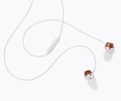 Symphonized ALN Premium Genuine Wood in-Ear Noise-isolating Headphones, Earbuds, Earphones with Mic (White) - color: White
