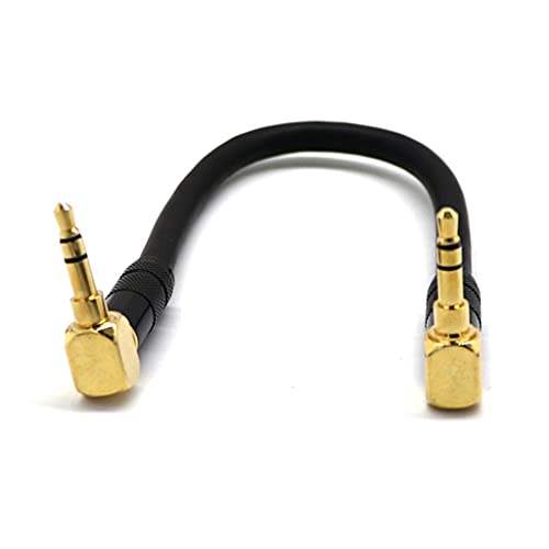 Universal 3.5mm Male to Male AUX Cabel Car Headphone Adapter 90 Degree Angle - color: 1.5m