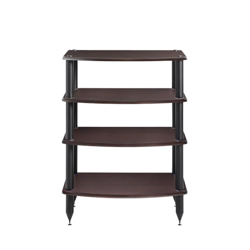 Pangea Audio Vulcan Four Shelf Audio Rack, Media Stand, and Components Cabinet 4 Shelf Espresso - color: 4 Shelf Espresso