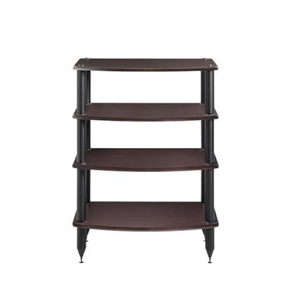 Pangea Audio Vulcan Four Shelf Audio Rack, Media Stand, and Components Cabinet 4 Shelf Espresso - color: 4 Shelf Espresso