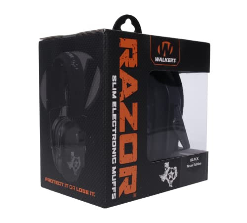 Walker's Razor Slim Electronic Muff - color: Black-texas, size: One Size