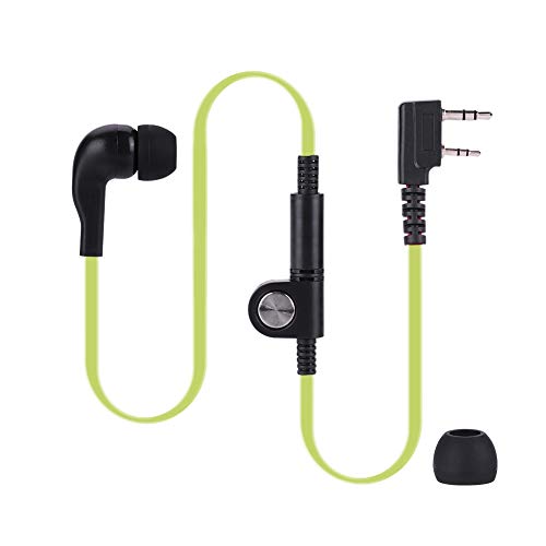 Cuifati Walkie Talkie Earpiece with Mic, 2Pin 2.5mm&3.5mm Single Wire Headphone Universal Walkie Talkie Headset Suitable for K Head 2pin walkie Talkie Radio, Two Way Radio Earpiece with PTT