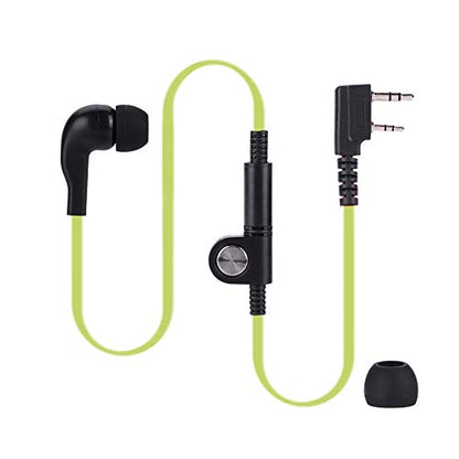 Cuifati Walkie Talkie Earpiece with Mic, 2Pin 2.5mm&3.5mm Single Wire Headphone Universal Walkie Talkie Headset Suitable for K Head 2pin walkie Talkie Radio, Two Way Radio Earpiece with PTT