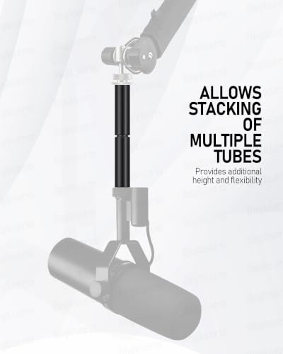 6 Inch Mic Stand Extension Tube KE26XL, 5/8-27 Male to Female, 1 Pack - size: 6-INCHS