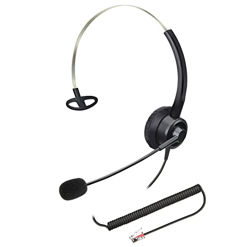 Callez Phone Headsets RJ9 with Noise Cancelling Mic for Polycom VVX Phones | Office Telephone Headset, Works with Polycom VVX201 VVX250 VVX350 VVX311 VVX310 VVX400 VVX410 VVX411 VVX500 Landline Phones