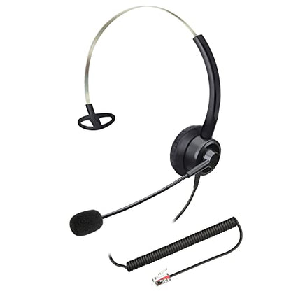 Callez Phone Headsets RJ9 with Noise Cancelling Mic for Polycom VVX Phones | Office Telephone Headset, Works with Polycom VVX201 VVX250 VVX350 VVX311 VVX310 VVX400 VVX410 VVX411 VVX500 Landline Phones