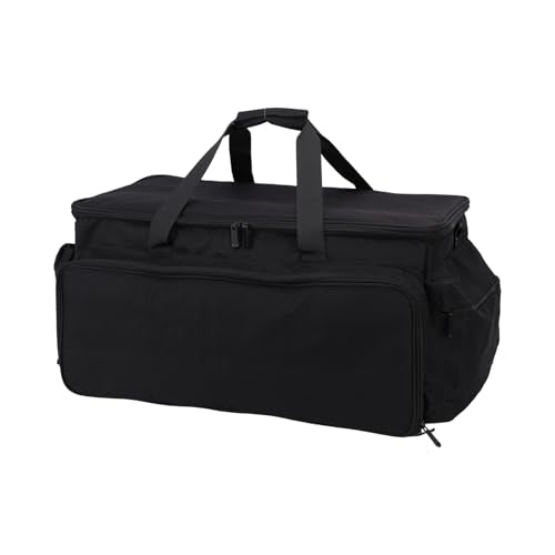 banapoy Large DJ Cable Bag, Travel DJ Cable File Gig Organizer Bag with Detachable Dividers for Equipment and Music Accessories, Carrying Storage Case for Musicians, Professional