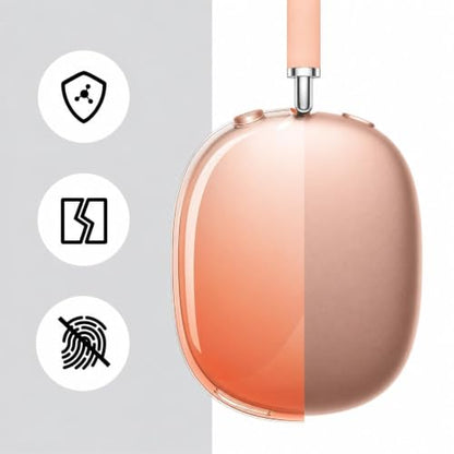 MOLOPPO Case Cover for AirPods Max, Clear Purple Gradient | Soft TPU, Anti-Scratch, Transparent, Ultra Protective - color: D-Gradient Brown