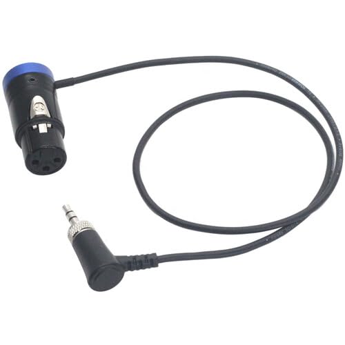 Audio Cable for Sennheiser SK 500 G4 Sony UWP D11 D21, Mic Low-Profile XLR 3 Pin to Transmitter Locking 3.5mm 1/8" TRS Right Angle 50cm - color: Low-profile XLR3F to right-angle 1/8", blue, size: 50cm