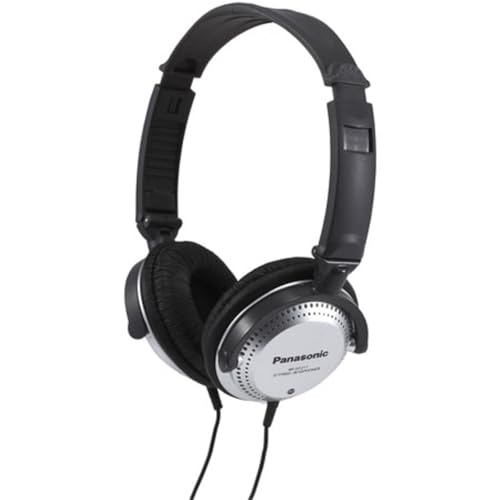 Panasonic Stereo Headphones On Ear Headphones with XBS Port, Integrated Volume Controller and Lightweight Foldable Design - RP-HT227-K (Black & Silver) - size: 36 x 6.7 x 0.5 inches (Pack of 1), style: On Ear - With Volume Control