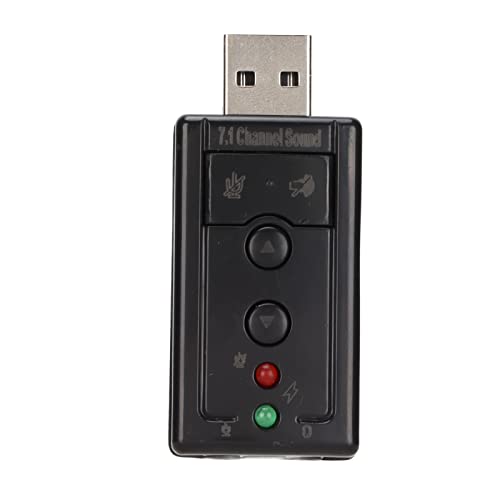 USB Sound Card, Virtual External Sound Card Built in Amplifier and Volume Controls with 3.5MM Ports and Microphone 7.1 Channel Sound Card