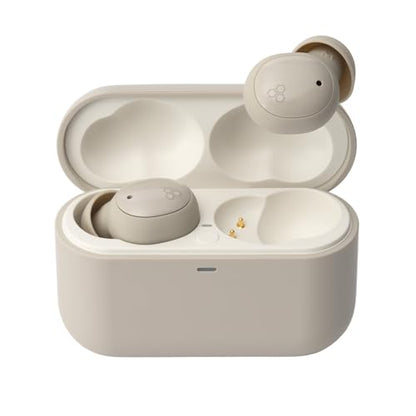 Final Audio ZE500 True Wireless ASMR Earbuds - Ultra-Compact Bluetooth Sleep Earbuds for Side Sleepers, 3D Binaural Sound, Zero Ear Pressure, Custom Tuned for Relaxation & ASMR (Cream) - color: Cream