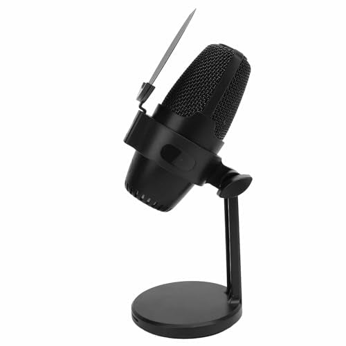 USB Microphone for Enhanced Sound Gaming, Fast Mute Function for Streaming and Gaming Metal Construction (Black)