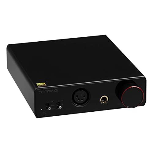 TOPPING L50 NFCA Balanced Headphone Amplifier – 145dB Dynamic Range, 0.00006% THD+N, RCA/TRS Input Pass Through, for IEMs & High-Impedance Headphones (Black)