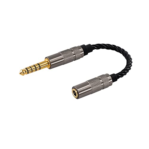 okcsc Headphone Adapter 4.4mm Male to 3.5mm Female Adapter for 3.5mm Cable Connected to Balanced 4.4mm Player Device High Stereo Audio Converter OFC Cable with Gold-Plated Plug 6 inch Length - size: 4.4mm Male to 3.5mm
