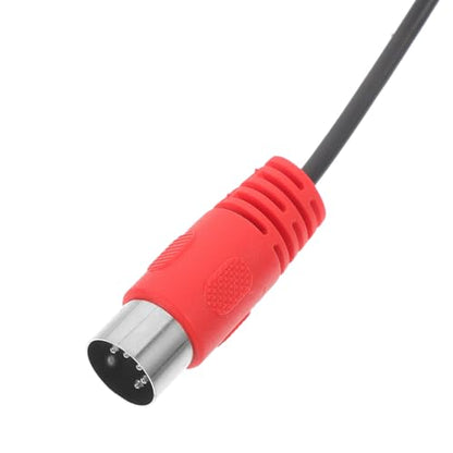 Hemobllo 5mm Right Angle Audio Jack to 5-pin Din Midi Cable Adapter 0.5m Stereo Audio Cord and Midi Keyboard Connection