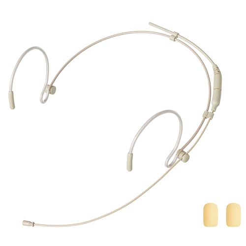 J K Professional Headset/Headworn Microphone MIC-J 071S Compatible with Sennheiser Wireless System - Omnidirectional Mic - Super Lightweight & Creative Design & Smallest Cartridge