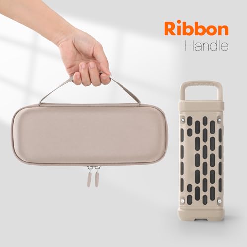 Hard Carrying Case for Turtlebox Ranger Speaker, Khaki | Travel Case & Protective Travel Case with Carabiner Hook & Handle, Shockproof Protective Speaker Storage Bag for Beach - color: Khaki Case
