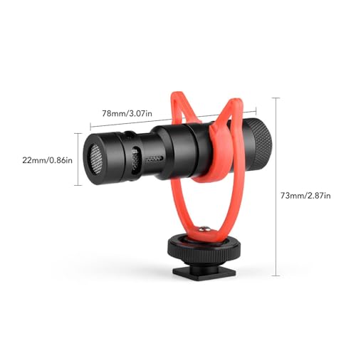 Zopsc USB Noise Reduction Condenser Mic for Camera | Plug and Play Camera Microphone, Aluminum Alloy Shotgun Mic, Lavalier Mic Alternative for Camcorder, Smartphone Recording