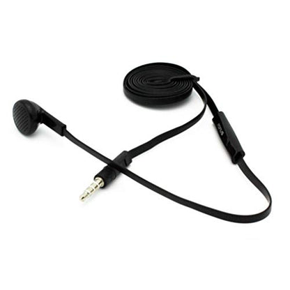 Mono Headset Compatible with Samsung Galaxy A25 5G/A15 5G Phones - Wired Earphone Single Earbud 3.5mm Headphone Flat Black