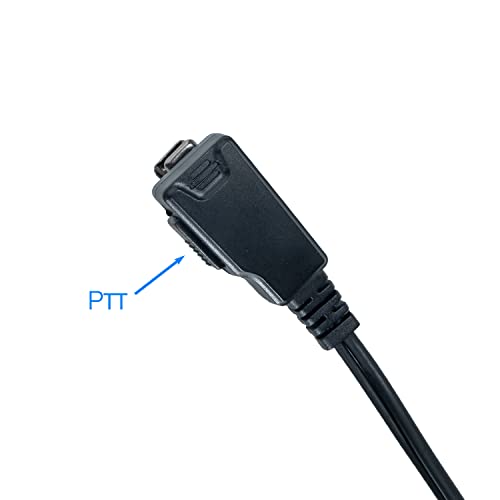 2-Way Radio Earpiece Headset Acoustic Tube with PTT for Walkie Talkie | Compatible with Motorola APX4000 APX6000 APX7000 APX8000 XPR6350 XPR6550 XPR7350 XPR7550 XPR7580 Two Way Radios
