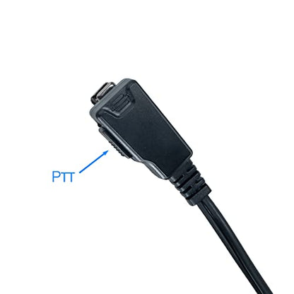 2-Way Radio Earpiece Headset Acoustic Tube with PTT for Walkie Talkie | Compatible with Motorola APX4000 APX6000 APX7000 APX8000 XPR6350 XPR6550 XPR7350 XPR7550 XPR7580 Two Way Radios