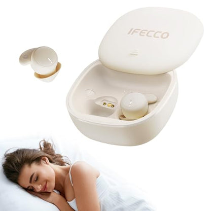 IFECCO Sleep Earbuds Wireless for Side Sleepers with Noise Blocking | Sleep Headphones for Side Sleepers,Sleeping Earbuds Bluetooth 6.2,IPX6 Waterproof,with Mic