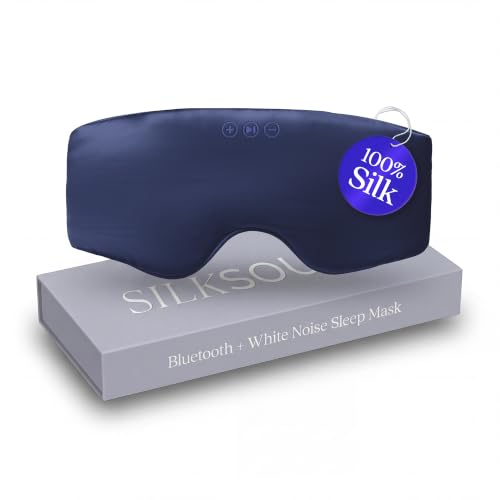 SilkSound Bluetooth Sleep Mask, 100% Mulberry Silk Headphones for Sleeping