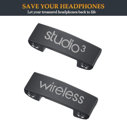 Studio 3 Replacement Hinge as Same as OEM A1914 Replacement Parts Repair Kit Durable Accessories Compatible with Beats by Dre Studio3 (A1914) and Studio Pro (A2924) Wireless Headphones (Black) - color: Black