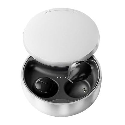 Smallest Invisible Earbuds Wireless Ear Buds Bluetooth in Ear Mini Discreet Small Tiny Earpiece Sleep Earbuds Hidden with Charging Case Headphones for Small Ears Work Sleeping Android iOS Black - color: Black