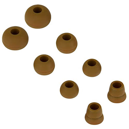 Silicone Replacement Earbud Tips Eartips Earbuds Eargels Compatible with Powerbeats 1/2/3 Wireless Beats by Dre Headphones,4 Pairs Earbud Cap(Brown) - color: Brown