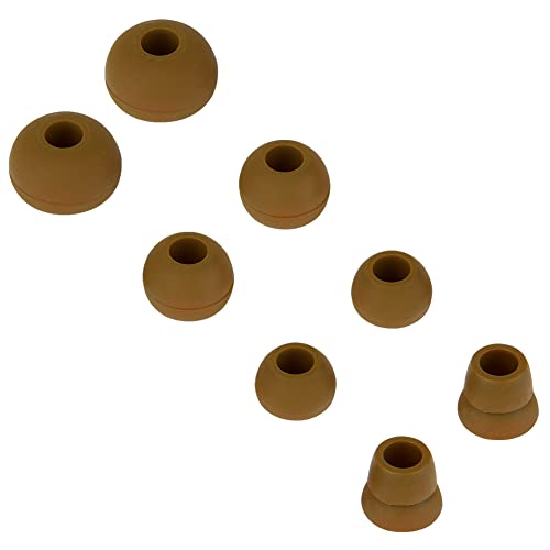 Silicone Replacement Earbud Tips Eartips Earbuds Eargels Compatible with Powerbeats 1/2/3 Wireless Beats by Dre Headphones,4 Pairs Earbud Cap(Brown) - color: Brown
