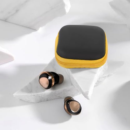 Alipis Portable Eva Earbuds Carrying Case and Electronics Organizer for Travel, Yellow Cord and Charger Storage Pouch with Zipper Closure