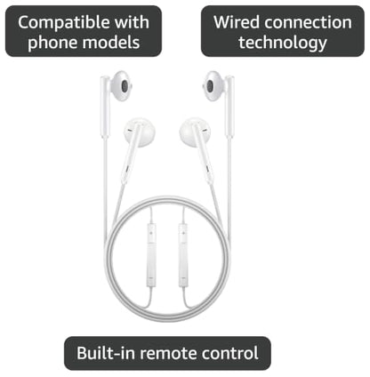 2 Packs Premium in-Ear Headphones: Control Music, Phone Calls & Volume with Built-in Remote - Compatible with Older Phone 5 to 14 Models and Their corresponding Plus/Pro/Max Series. Wired Earbuds.