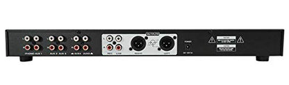 Rockville PPA20 1U Rack Mount Pre-Amplifier with Crossover and 3-Band EQ | XLR Output, Phono/5 AUX/Mic Inputs, Low Cut Filter, Ground Lift, Headphone Out, 5Hz-30KHz, Loudness Compensation
