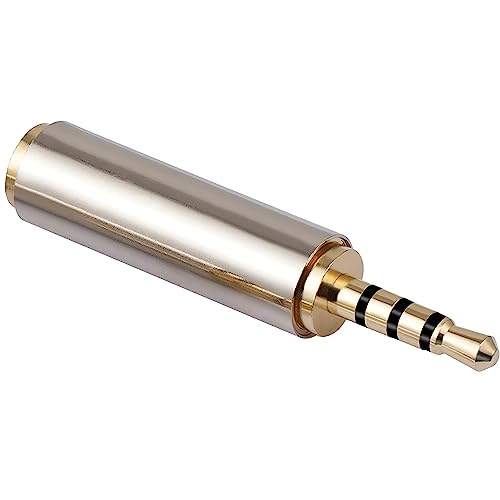 2.5mm Male to 3.5mm Female Stereo Audio Headphone Jack Adapter Converter, Gold Plated (5 Pack) - style: (5 Pack) 2.5mm Male to 3.5mm Female