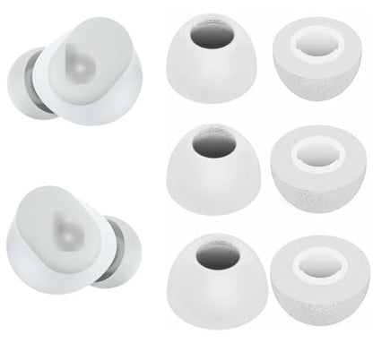Replacement Memory Foam Tips Foam Sleeves Earbuds Tips Compatible with Beats Solo Buds, [Noise Cancelling] 6PCS 3Pairs S/M/L Gray 2143PG - color: Gray