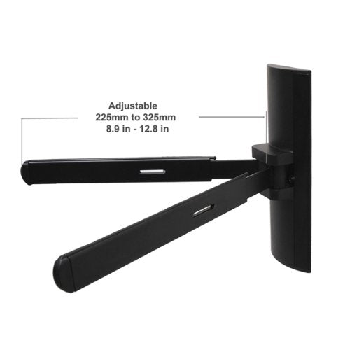 VideoSecu Adjustable AV Shelf Wall Mount Bracket for DVD Player Receiver VCR DVR Cable Box or Other Audio Component - Under TV Bracket MA1