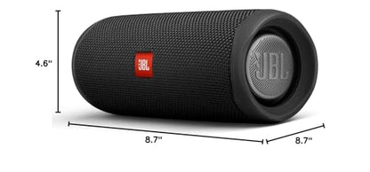 JBL Flip 5 (Black) + Bundle with divvi! Protective Hardshell Case - color: Black