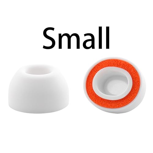 Replacement Foam Ear Tips for AirPods Pro 3 Silicone Shield (S) | Ultimate Comfort, 3 Pairs (White, Small) - size: Small