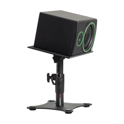 Gator Frameworks Desktop Studio Monitor and Speaker Stands with EVA Foam Padded Surface, Angle Adjustable from 0° to 15° – Set of 2 (GFWSPKSTMNDSK) - style: Desktop Stand
