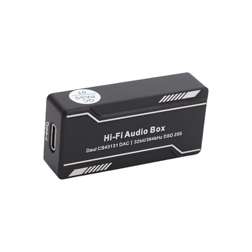 Tissting Portable DAC Amplifier with 4.4mm & 3.5mm Jacks - High Gain Mode, Balanced Output 220mW for Smartphone, Computer, Tablet, HiFi Headphones Lossless Audio Playback