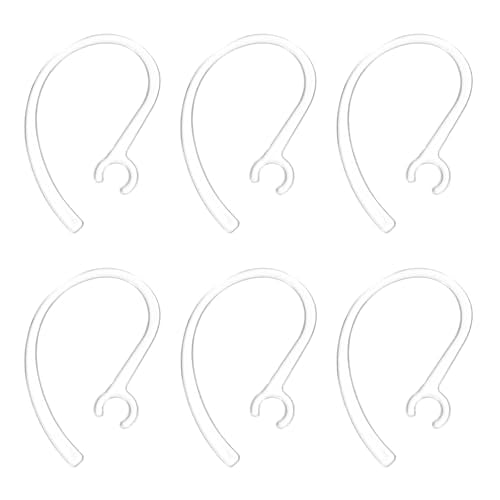 12 Pcs Replacement Ear Hooks (7mm/0.28 Inch, Clear) - Soft Silicone Universal Small Ear Loop Clips Anti-Slip Earbuds Replacement for Single-Ear Bluetooth Headset - color: Clear, size: 7mm/0.28"