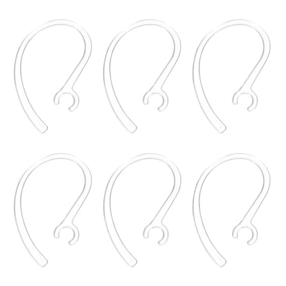 12 Pcs Replacement Ear Hooks (7mm/0.28 Inch, Clear) - Soft Silicone Universal Small Ear Loop Clips Anti-Slip Earbuds Replacement for Single-Ear Bluetooth Headset - color: Clear, size: 7mm/0.28"