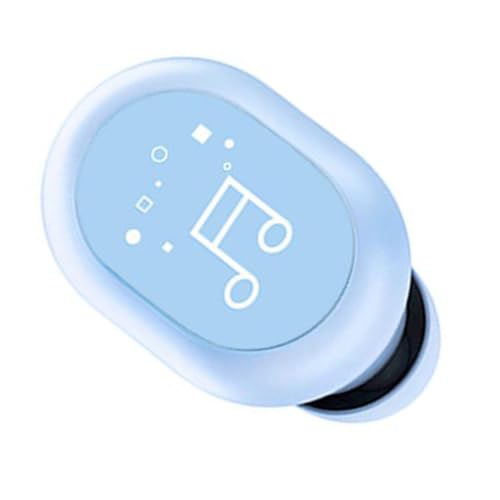 Fabater Single Ear Bluetooth Headset, BT 5.0 3 Hour Playtime Mini Wireless Earbuds, Truck Driver Headset with Touch Control Dual Interconnection IPX4 Sweatproof for Smart Phones PC TV (Blue) - color: Blue